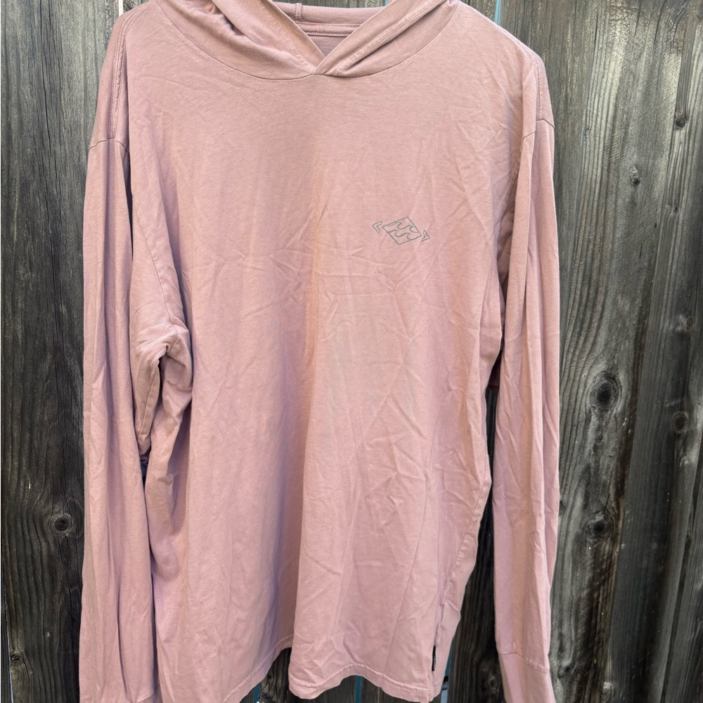 Pink Hooded Long Sleeve Shirt